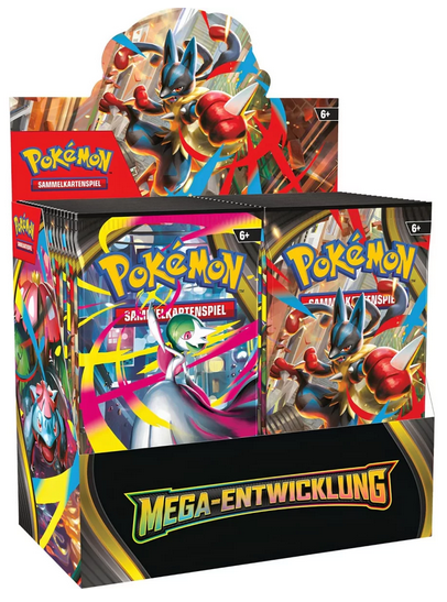 Pokémon Sammelkartenspiel Mega Entwicklung Booster Display Deutsch