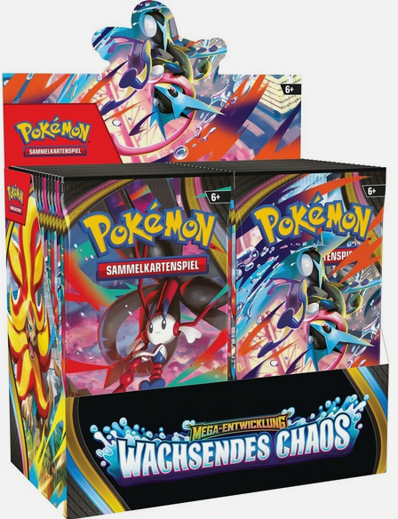 Pokémon Sammelkartenspiel Mega Entwicklung Wachsendes Chaos Display Deutsch