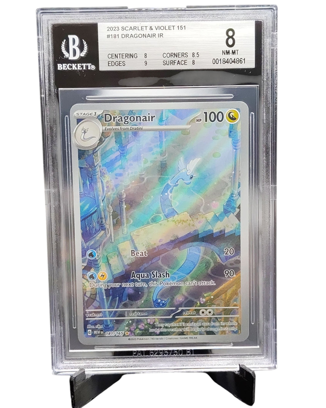 Dragonair IR #181 2023 Scarlet & Violet 151 Englisch - Beckett grading service BGS 8 front