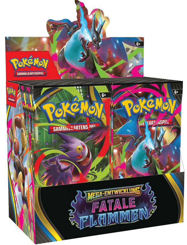 Pokémon Sammelkartenspiel Mega Entwicklung Fatale Flammen Display Deutsch